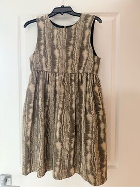 Jenni Kayne Beige & Gray Textured Sleeveless Dress